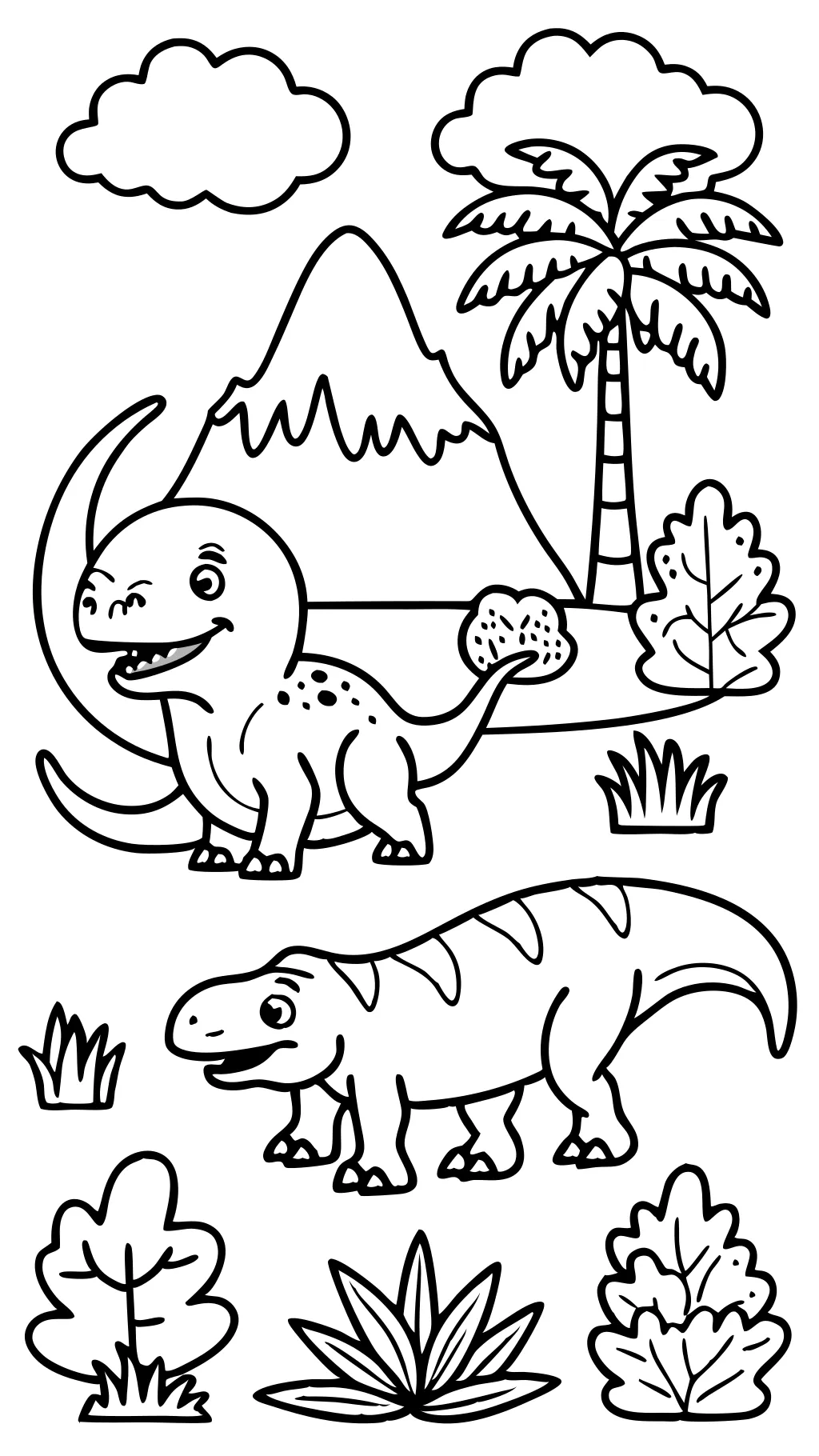 coloriage dino imprimable